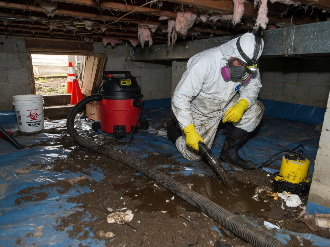 Crawl Space Sewage Cleanup in La Crosse