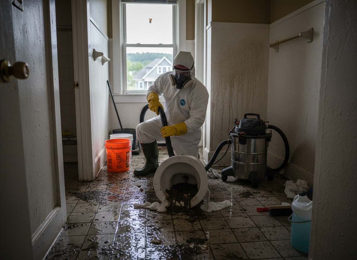 Toilet Overflow Sewage Cleanup in La Crosse